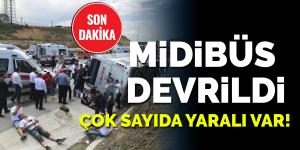 Kuzey Marmara Otoyolu’nda midibüsü devrildi: Çok sayıda yaralı var