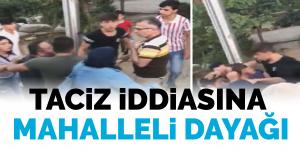 Parktaki taciz iddiasına mahalleli dayağı