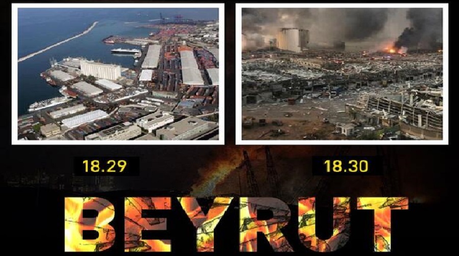 Beyrut Limanı’nda büyük patlama: 78 can kaybı, 4 bine yakın yaralı