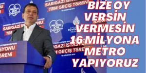 İMAMOĞLU’NDAN PARTİZANLIK GÖNDERMESİ