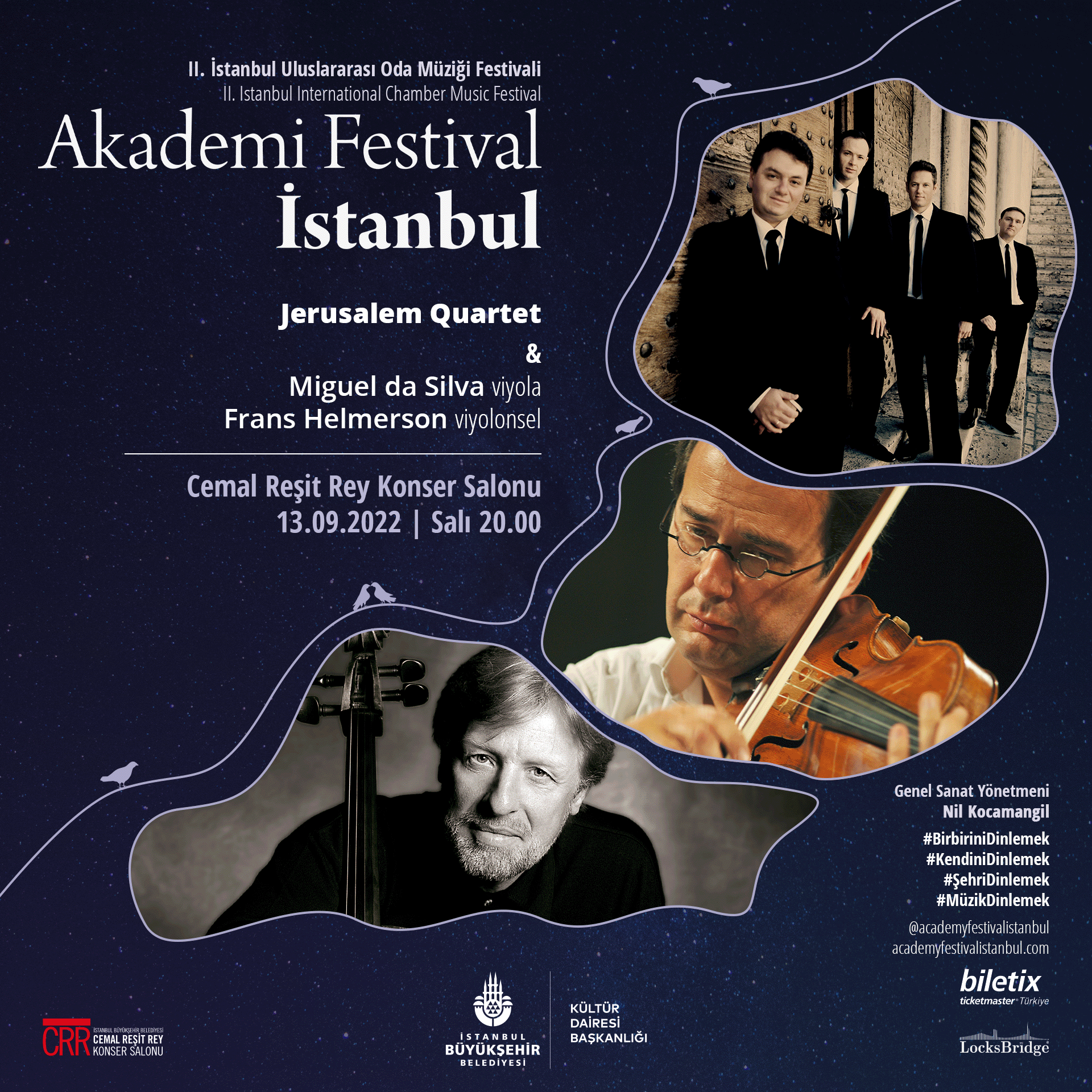 II. İSTANBUL ULUSLARARASI ODA MÜZİĞİ FESTİVALİ ÇOK ÖZEL BİR DÖRTLÜYÜ; JERUSALEM QUARTET’İ AĞIRLIYOR!   