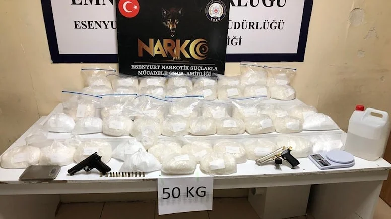 Esenyurt’ta 50 kilo metanfetamin ele geçirildi