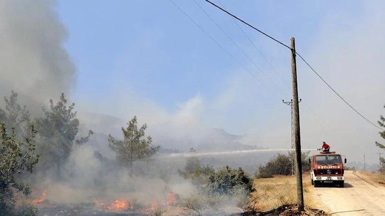 Mersin’de orman yangını devam ediyor, 110 ev tahliye edildi