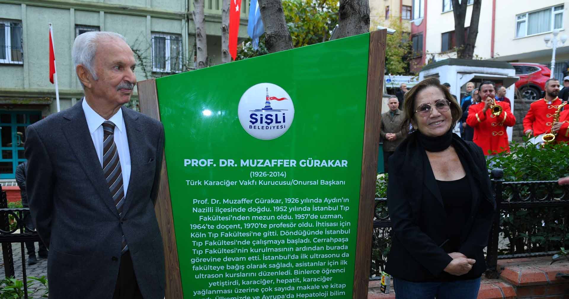 Prof. Dr. Muzaffer Gürakar’ın adı Şişli’de parka verildi