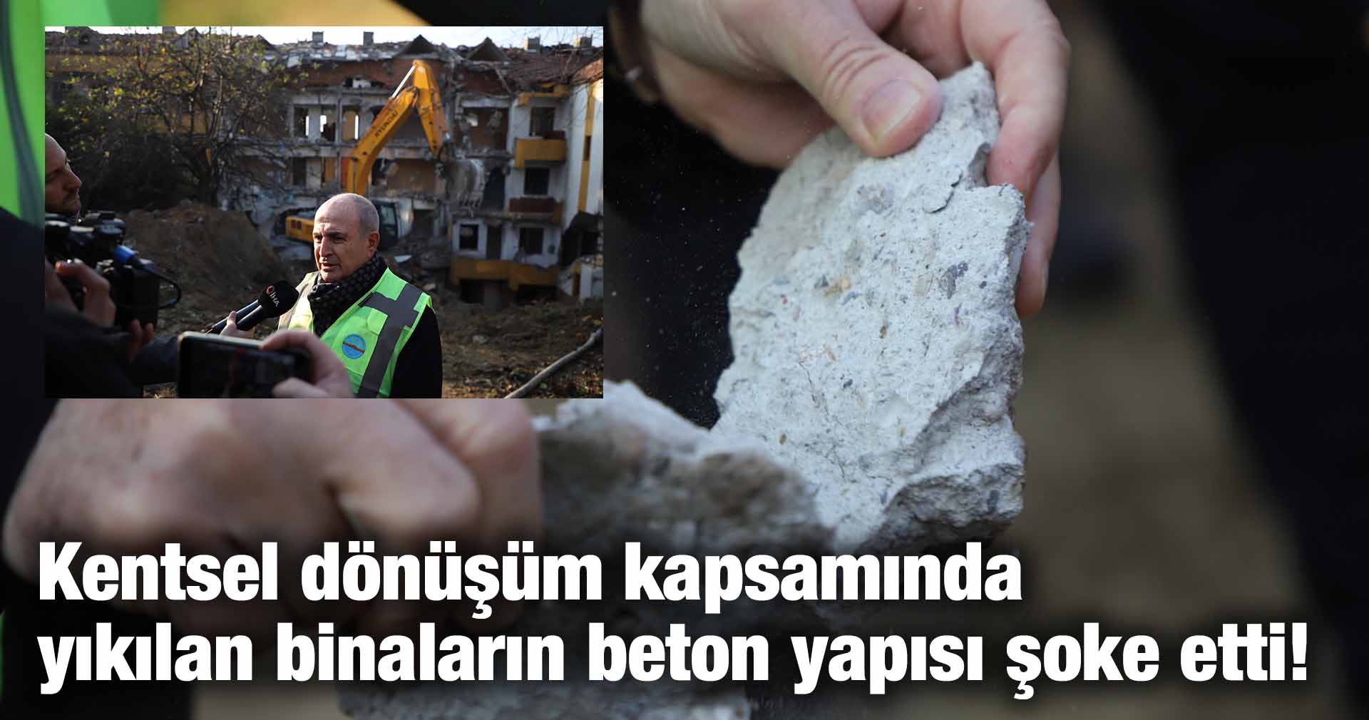 Kentsel dönüşüm kapsamında yıkılan binaların beton yapısı şoke etti!