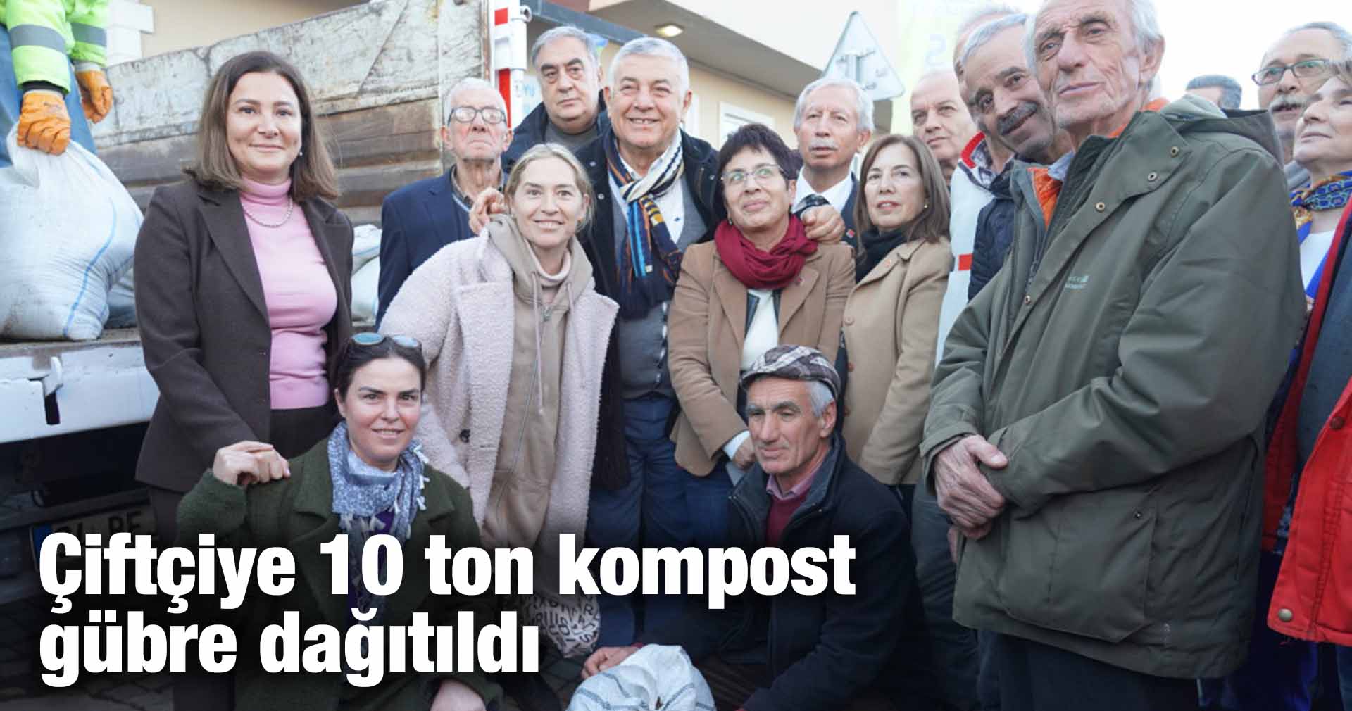 ÇİFTÇİYE 10 TON KOMPOST GÜBRE DAĞITILDI