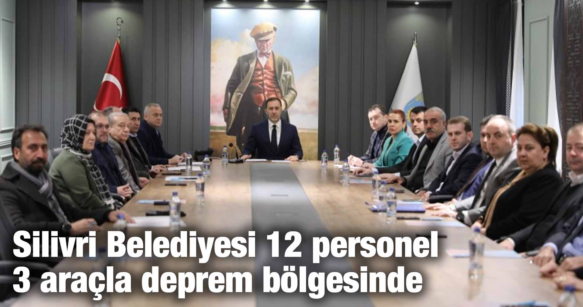 Silivri Belediyesi 12 personel 3 araçla deprem bölgesinde