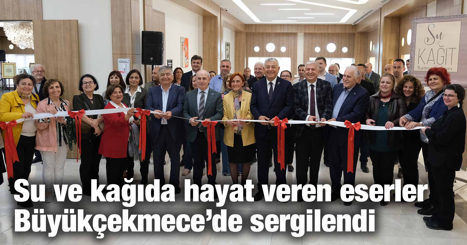 Su ve kağıda hayat veren eserler Büyükçekmece’de sergilendi