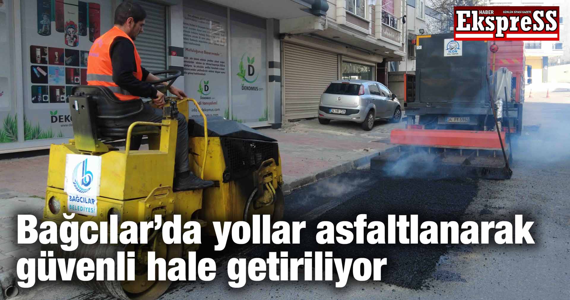 Bağcılar’da yollar asfaltlanarak güvenli hale getiriliyor