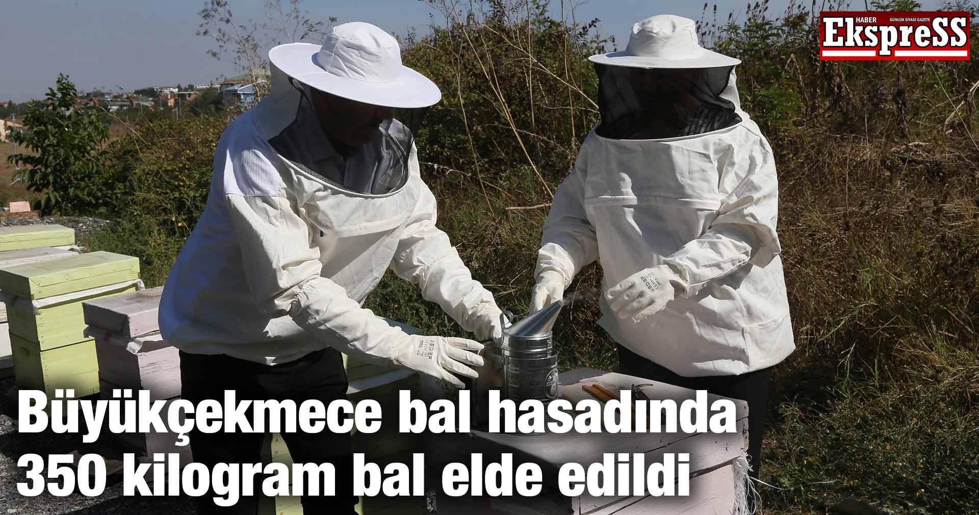 Büyükçekmece bal hasadında 350 kilogram bal elde edildi