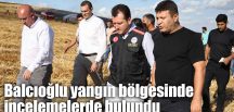 Balcıoğlu yangın bölgesinde incelemelerde bulundu