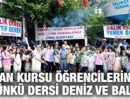 KUR’AN KURSU ÖĞRENCİLERİNİN BUGÜNKÜ DERSİ DENİZ VE BALIK OLDU