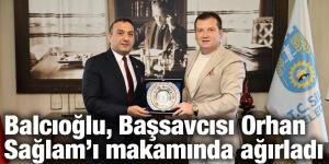 Balcıoğlu, Başsavcısı Orhan Sağlam’ı makamında ağırladı