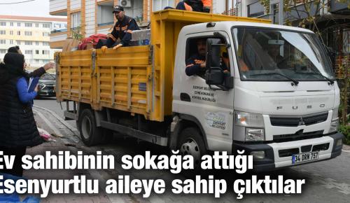 Ev sahibinin sokağa attığı Esenyurtlu aileye sahip çıktılar