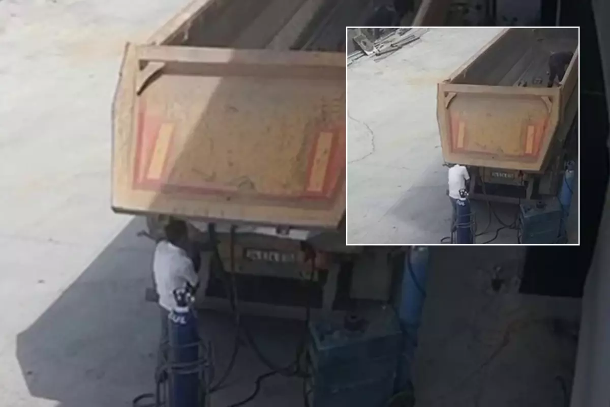 Feci ölüm kamerada: Damper kapağı başına çarptı, Mevlüt Şafak hayatını kaybetti